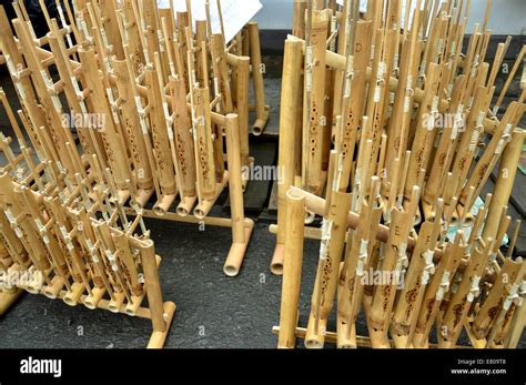 Angklung An Indonesians Traditional Musical Instrument Made Of Bamboo
