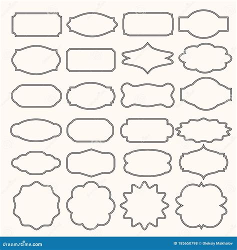 Vintage Frames Vector Clipart Bundle Old Frame Shapes Decorative