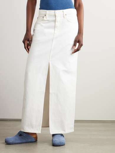 Agolde Leif Denim Maxi Skirt Net A Porter