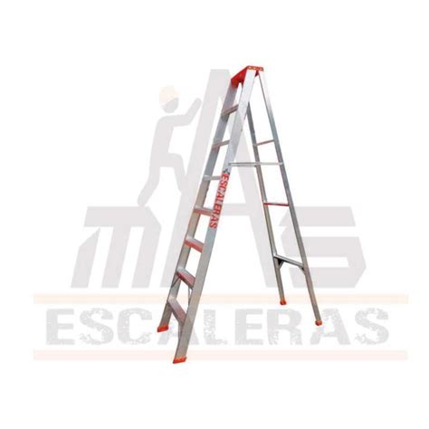 Escalera tijera de 8 pasos 7 peldaños en aluminio Ferretería Herkules