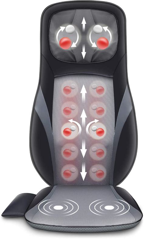 Snailax Shiatsu Massagers Neck And Back Back Massagers With Heatkneading Massage Chair Pad