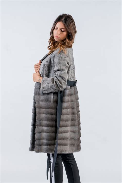 Gray Mink And Astrakhan Fur Coat Real Fur Coats Haute Acorn