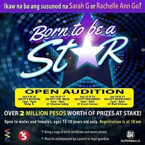 Born To Be A Star Tv5 Begins Search For The Next Singing Sensation