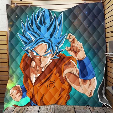 Dragon Ball Z Goku Ssj God Ssj Video Game Quilt Blanket