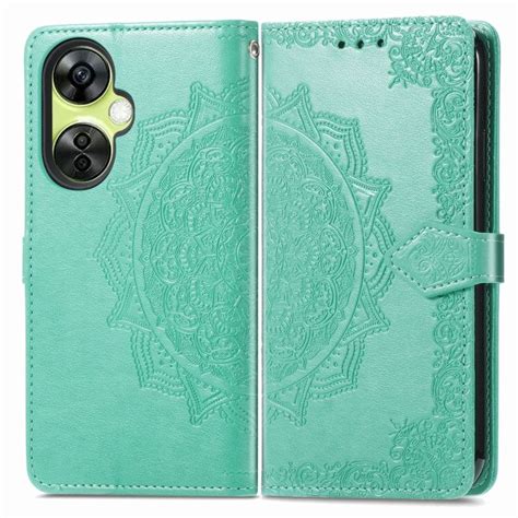 Pen Enkov Pouzdro Embossing Pattern Mandala Flower Zelen Oneplus