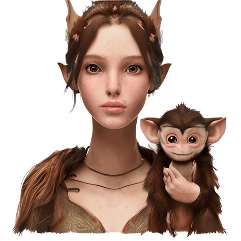 Fantasy Female Wood Elf Druid · Creative Fabrica