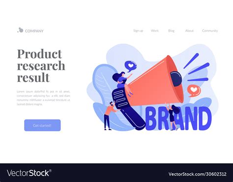 Brand Awareness Concept Landing Page Royalty Free Vector