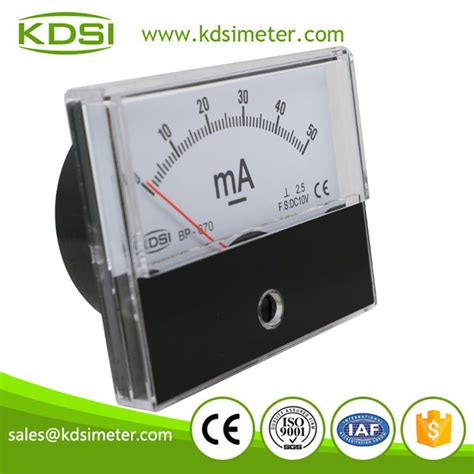 High Quality Rectangular Type Bp 670 Dc10v 50ma Panel Analog Dc Voltage Milliammeters Buy