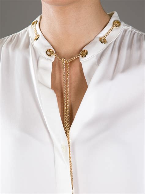 Introducir 55 Imagen Michael Kors Chain Link Blouse Abzlocalmx