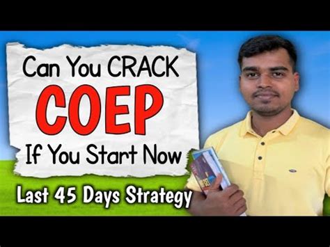 MHT CET 2024 Best Study Plan To Crack COEP In 45 Days YouTube