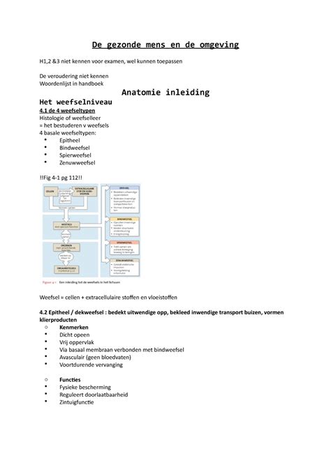 Samenvatting De Gezonde Mens En De Omgeving De Gezonde Mens En De