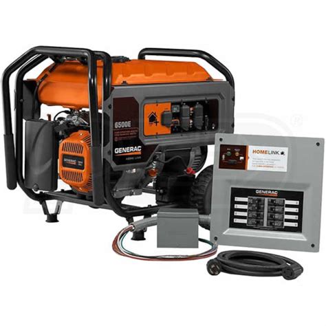 Generac 6865 Homelink™ 6500e 6500 Watt Electric Start Portable Generator W Upgradeable Mts