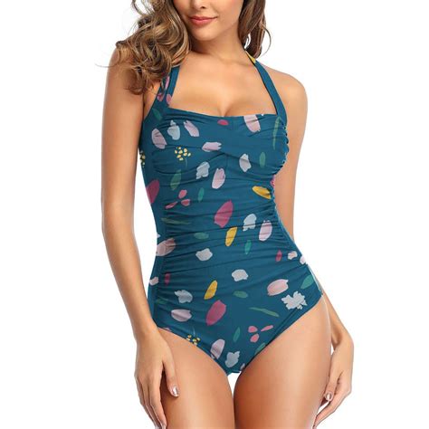 Ykohkofe One Piece Swimsuit Women Fashion Plus Size Printed Hanging