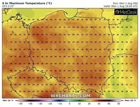 Pogoda na 1 sierpnia 2022 Miejscami przelotny deszcz i burze Wrócą