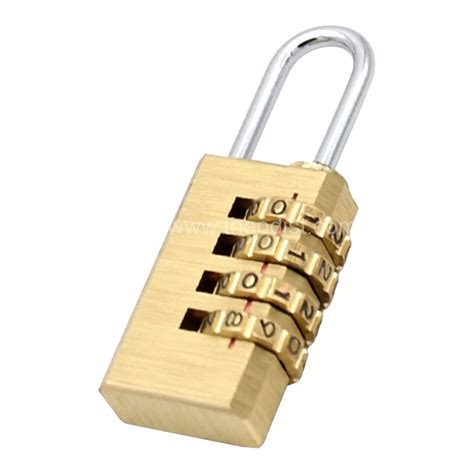 Globe Padlock 4 Digit Combination Brass Theodist