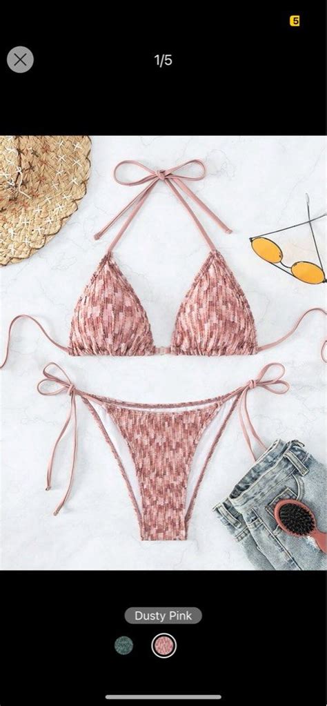 Dusty Nude Pink Bikini Women S Fashion Swimwear Bikinis Swimsuits