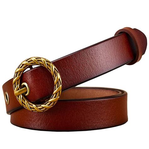 Women's Fashion Belt with Round Knitted Buckle - Jewelry Accessories