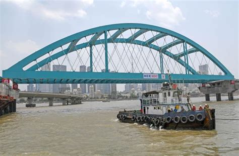 Bow String Arch Bridge Connecting Coastal Editorial Stock Photo Stock