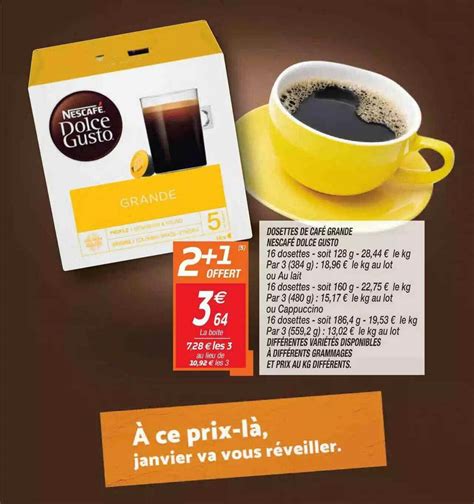 Promo Dosettes De Café Grande Nescafé Dolce Gusto chez Netto