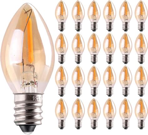 Genixgreen C7 Led Bulb 05w Light Candle Bulbs Amber Glow 4w Incandescent Replacements