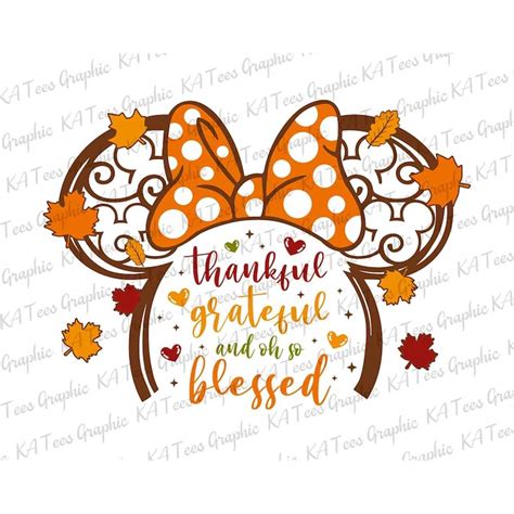 Mouse Thankful Grateful Blessed Svg Thanksgiving Svg Hall Inspire