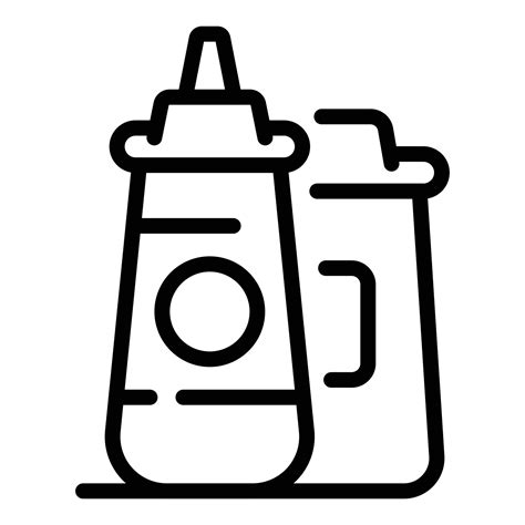 Sauce Bottle Icon Outline Style 15892908 Vector Art At Vecteezy