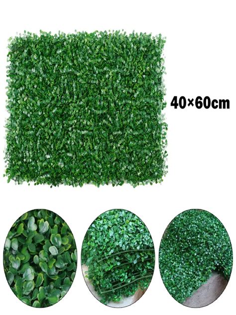 1x Artificial Plants Grass Wall Simulated Lawn Backdrop Flowers Wedding