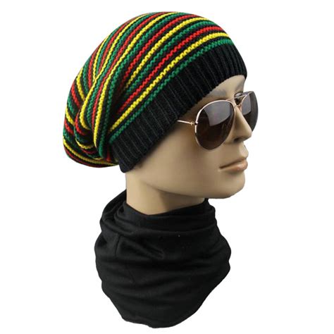 Winter Hip Hop Bob Marley Jamaican Cap Rasta Reggae Multi Color Beanie Hat