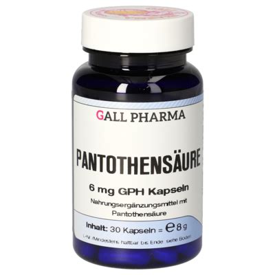 Pantothensäure 6 mg GPH Kapseln 3067329 Gall Pharma GmbH Online Shop