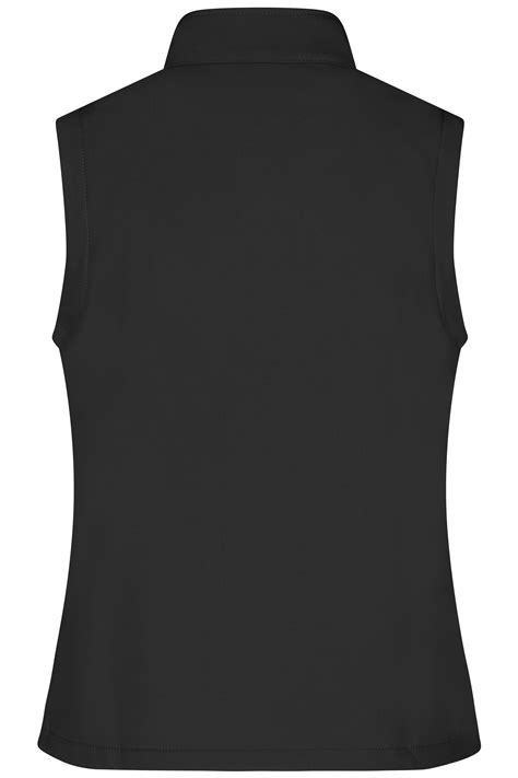 Ladies Ladies Promo Softshell Vest Black Black Daiber