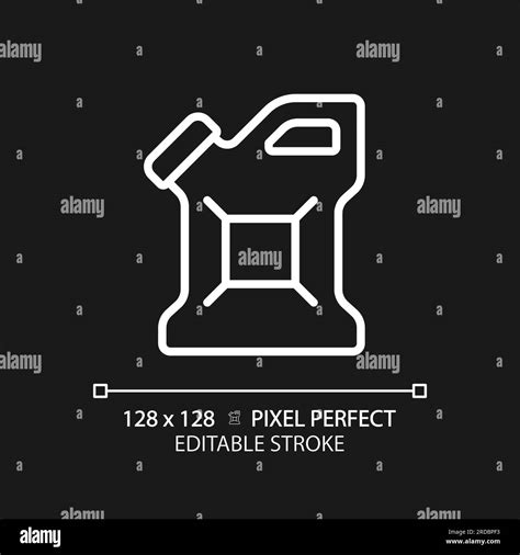 Jerrycan White Linear Icon For Dark Theme Stock Vector Image Art Alamy