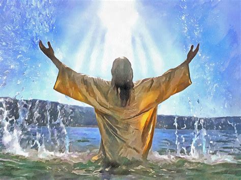 Jesus Christ Baptism Holy Spirit Jesus Christ Wall Art Digital
