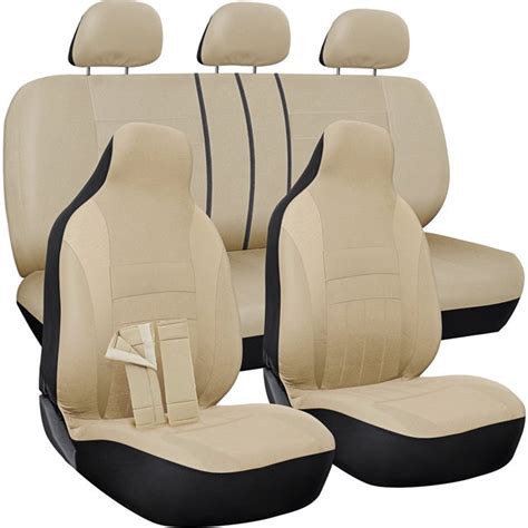 Oxgord Car Seat Covers Cloth Mesh Universal Fit Beige