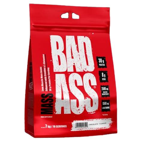 BAD ASS Mass Gainer 7kg 70servings Chocolate Strawberry Cookie And