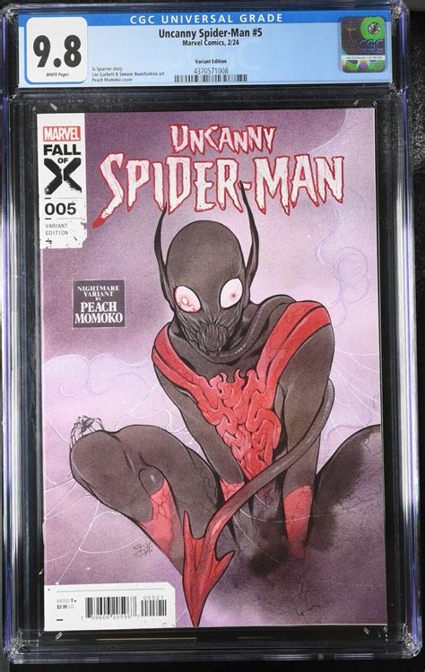 Uncanny Spider Man Cgc Peach Momoko Nightmare Variant Cover