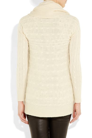 Ralph Lauren Black Label Cable Knit Cashmere Cardigan Net A Porter Com