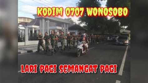 Prajurit TNI Kodim 0707 Wonosobo Melaksanakan Lari Pagi Route Kota