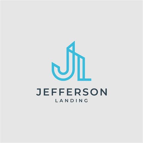 Premium Vector Jl Initial Logo Company Name Colored Blue Swoosh