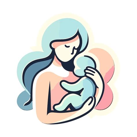 Premium Vector Mother And Baby Vector Illustration