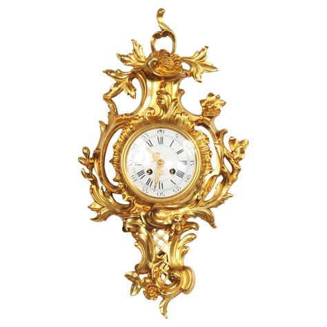 Antique French Rococo Cartel Wall Clock By Vincenti For Sale At 1stdibs