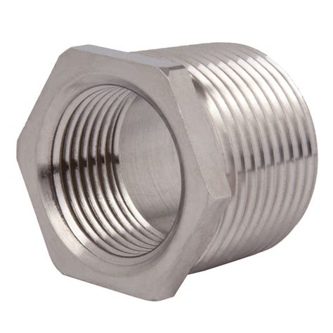 Nickel Plated Brass Thread Reducer 1 NPT To 3 4 NPT Threads RN 1034