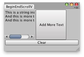 Unity Scripting API EditorGUILayout EndScrollView