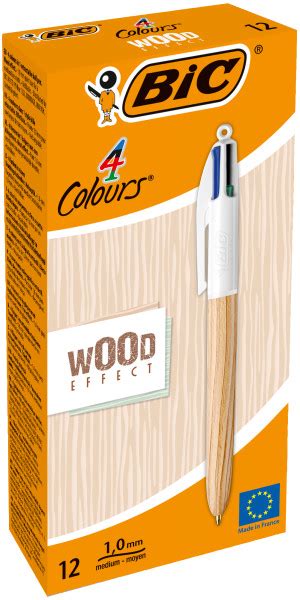 Bic Couleurs Wood Stylos Bille Couleurs Corps Naturel Pas