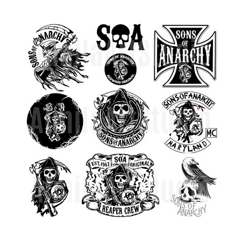 Sons Of Anarchy Svg Bundle SAMCRO SVG Bundle Svg Png Dxf Eps Pdf