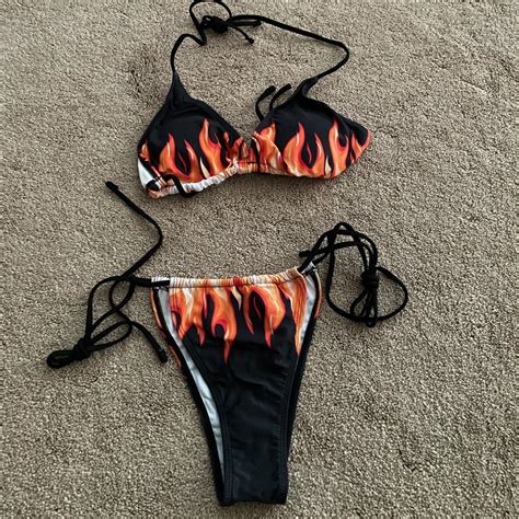 Y K S Bikini Halter Set Flame Also In Blue And Depop