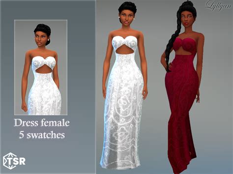 The Sims Resource Dress Female Long Laura