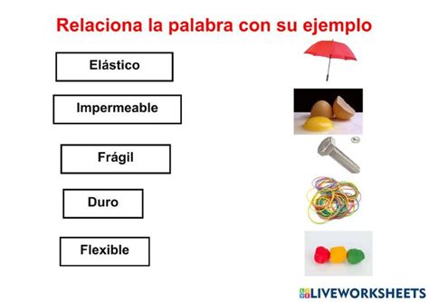 The Words Are In Spanish And There Is An Umbrella On Top Of Each Word