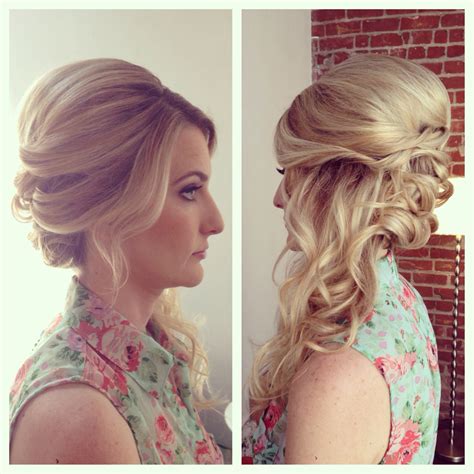 Side Swept Updo Side Swept Hair Curls Wedding Hair Bridal Hair