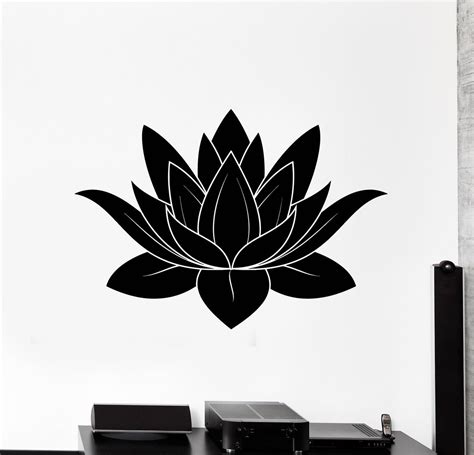 Wall Stickers Vinyl Decal Lotus Flower Buddhism Symbol Of Purity Talis