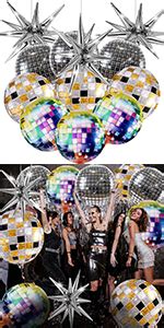 Amazon Cadeya Pcs Disco Ball Balloons Huge Gold Explosion Star